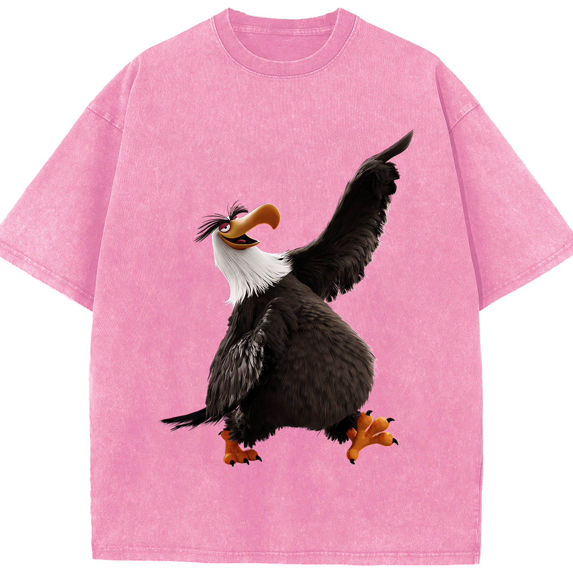 （画像用） Angry Birds アングリーバード 綿100% ヴィンテージ風 半袖Tシャツ（フロントプリント）